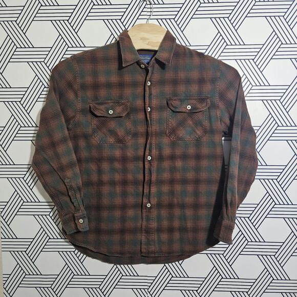 Mens Pendleton Plaid Flannel Burnside Shirt Size Large - Picture 1 of 5